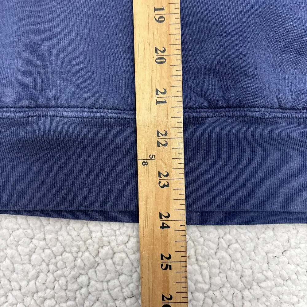 Vintage Made USA Polo Ralph Lauren Hoodie Large Navy Embroidered Big Pony Pouch